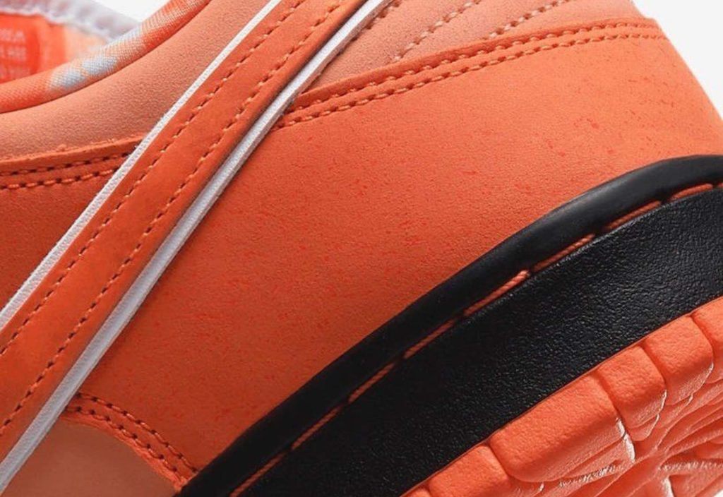 Detalhes Swoosh Tênis Nike Sb Dunk Low X Concepts Orange Lobster